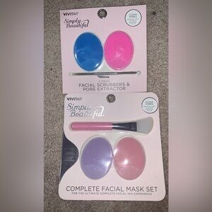 NWT.Simply Beautiful Facial Scrubbers & Mask Set